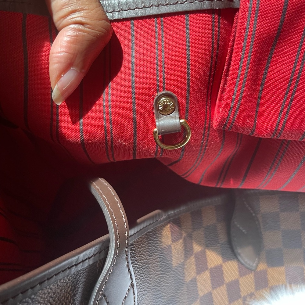 Louis Vuitton Damier GM Neverfull bag with matching pouch EUC - Picture 6 of 16